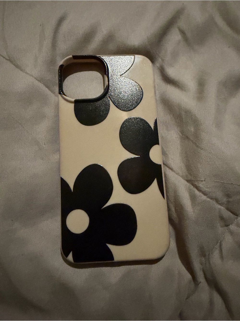 SHEIN Black Floral Pattern Phone Case